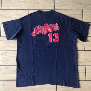 VINTAGE OMAR VIZQUEL CLEVELAND INDIANS MLB T-SHIRT
